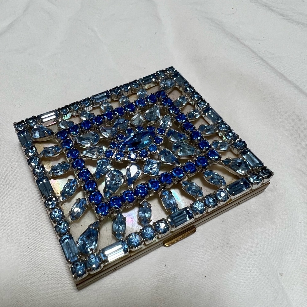 Vintage Makeup Mirror Metal Portable Foldable Mirror
